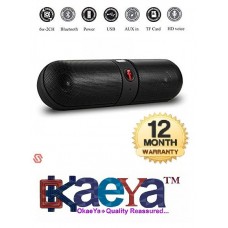 OkaeYa-Pill Shaped Bluetooth Speaker With FM/SD Card/Mic/Pendrive Support for Android/iOS Devices, F-Pill Metal Speaker (Color may vary)